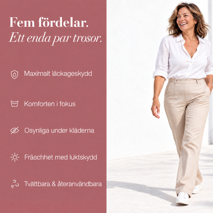 LUMIVE™ Läcksäkra trosor med hög midja i 4 lager