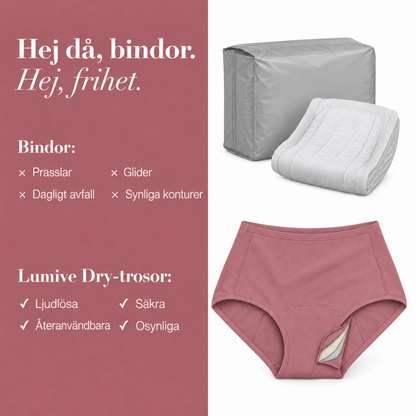 LUMIVE™ Läcksäkra trosor med hög midja i 4 lager